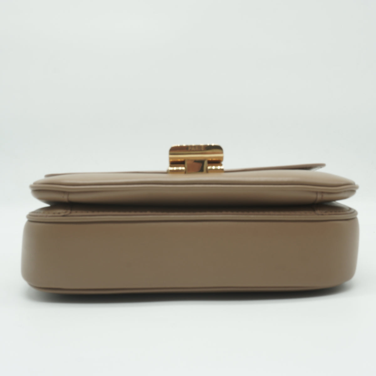 Celine C Small Chain Shoulder Bag Beige GHW