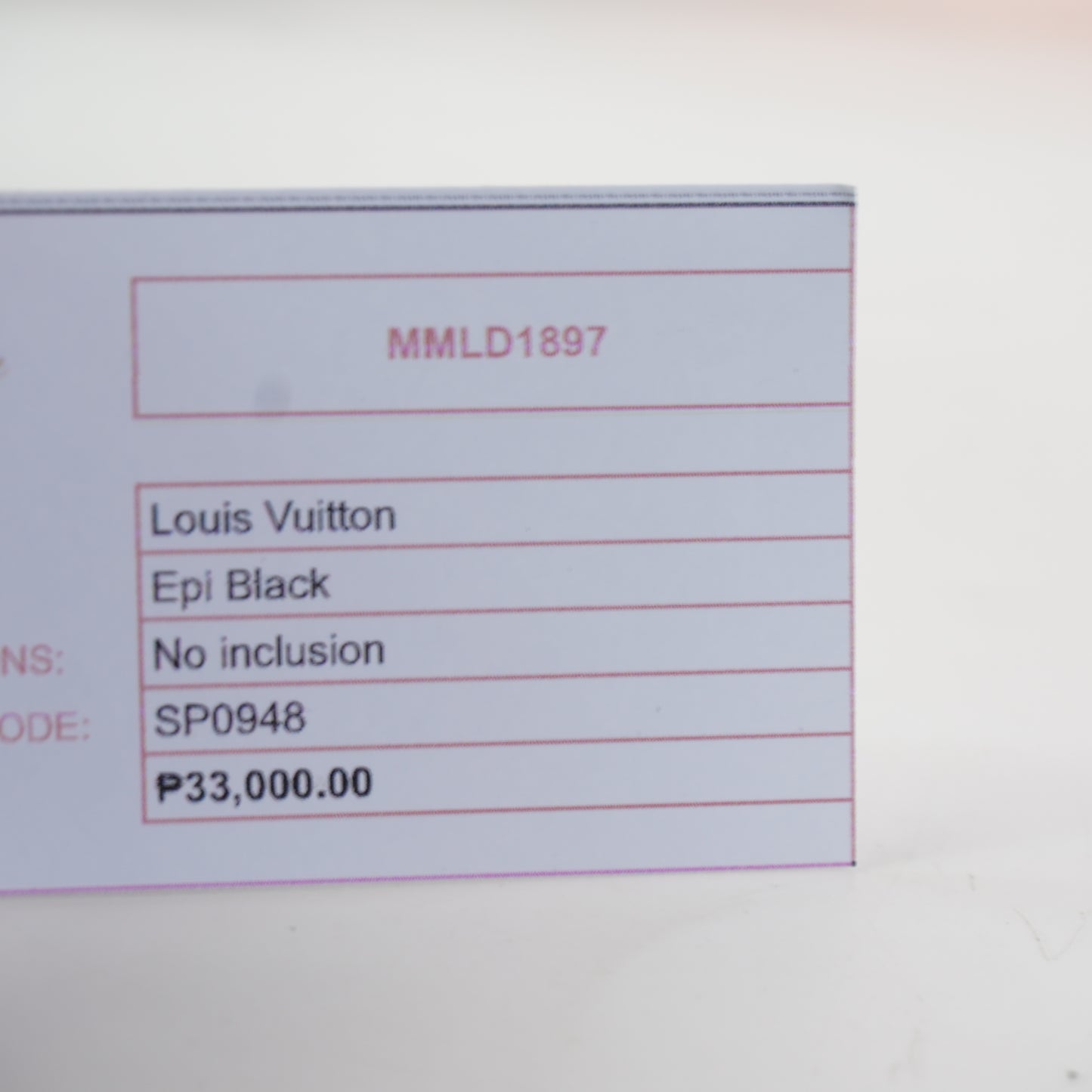 Louis Vuitton Epi Black