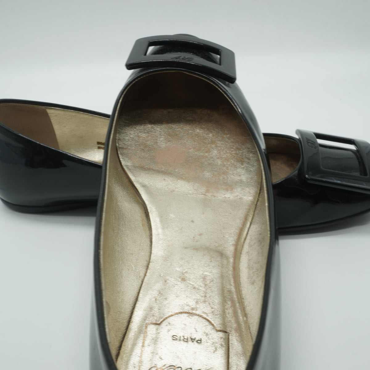 Roger Vivier Gommette Black patent Ballerina Flats size 39.5
