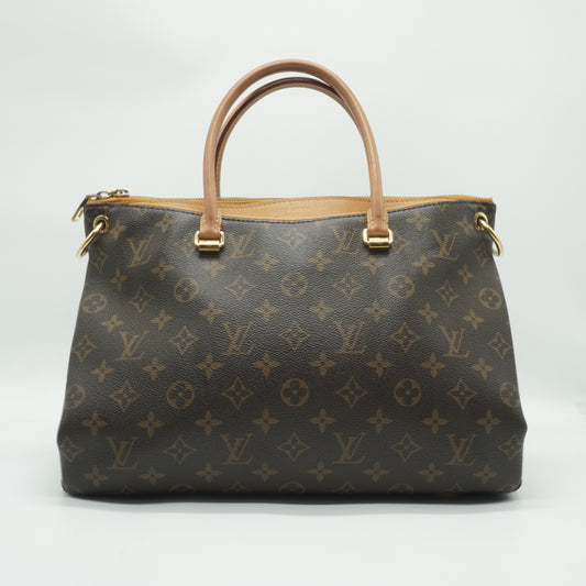 Louis Vuitton Pallas MM Mono Canvas With Yellow Safran Medium GHW