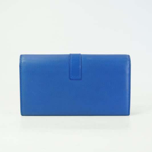 YSL Ligne Y Clutch Blue wallet GHW