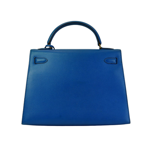 Hermes Kelly Sellier Epsom Blue without Strap