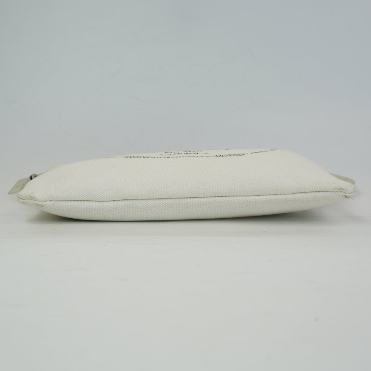 Prada Canapa Logo Canvas Pouch Small White SHW