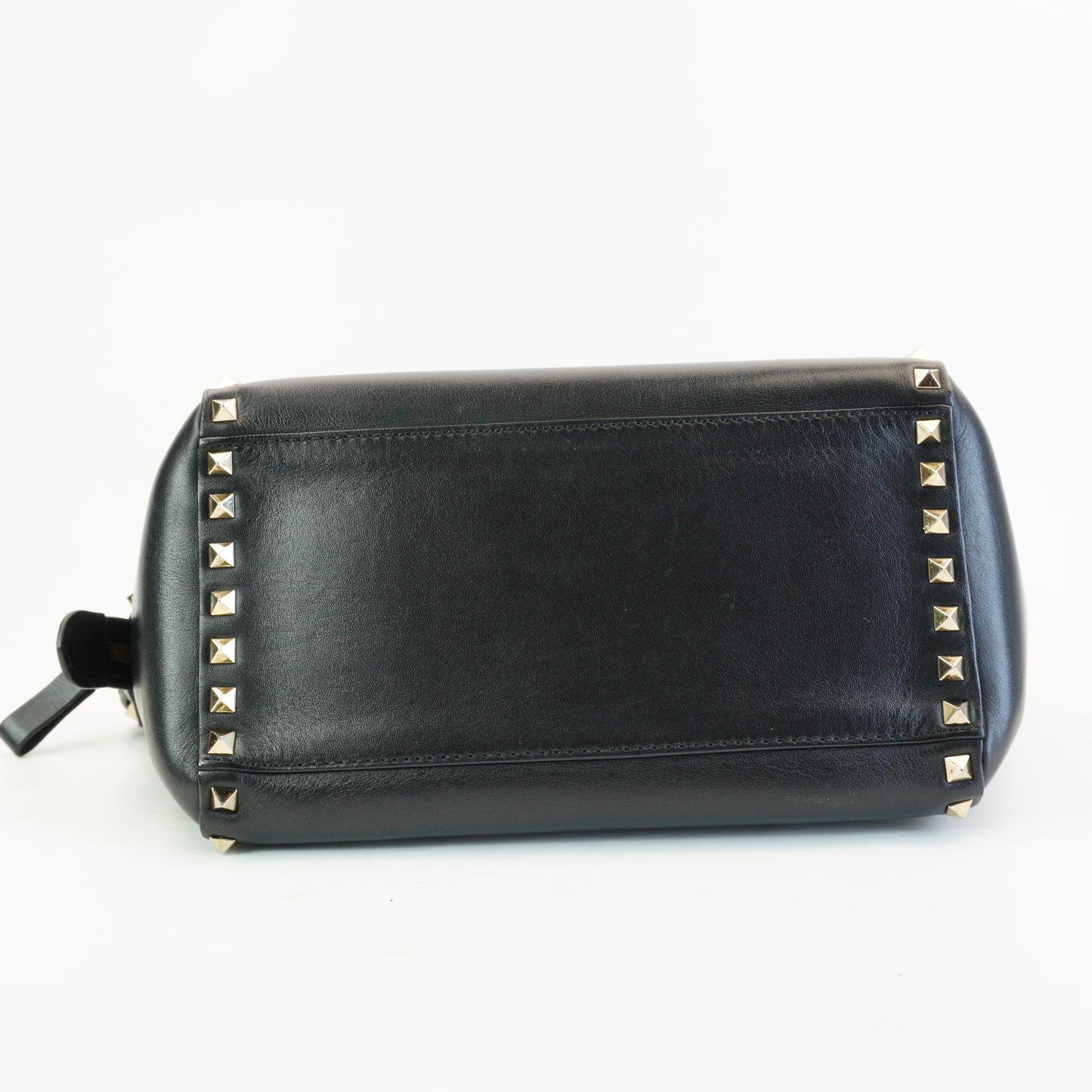 Valentino Rockstud Grainy Tote GHW Small Black