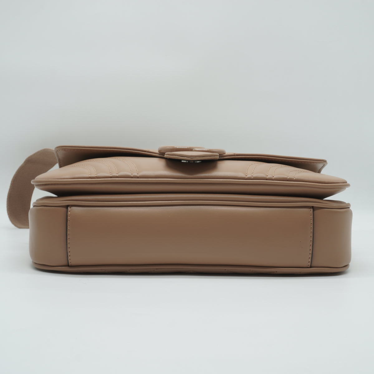 Gucci GG Marmont Metelasse Shoulder Bag Beige Medium Tonal SHW