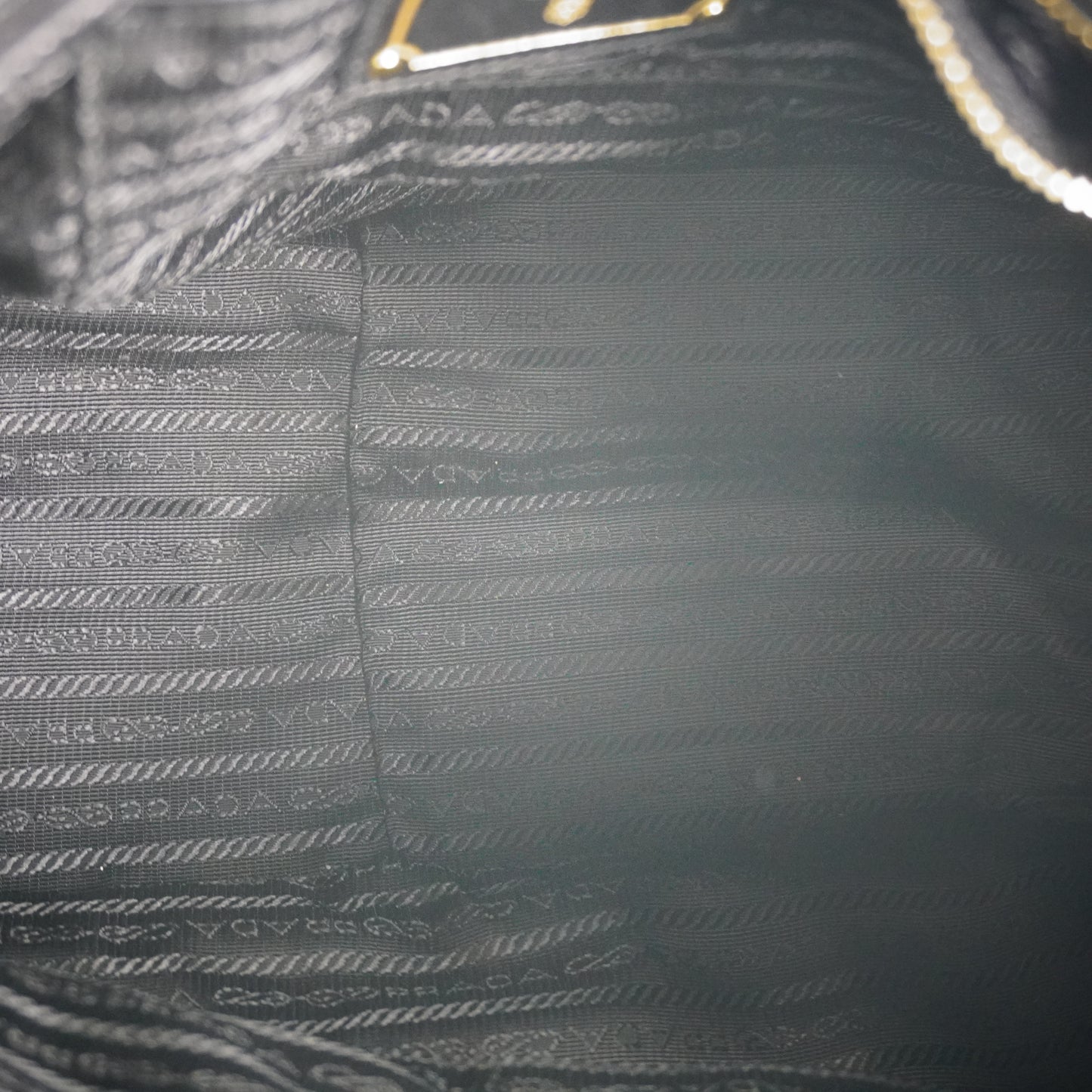 Prada Gaufre Tessuto Nylon Large Black GHW (15X30X17)cm