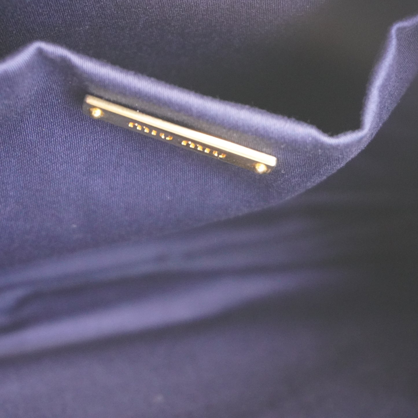 Miu Miu Navy Blue Flat Pouch
