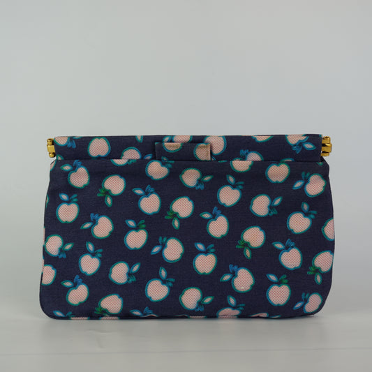 Miu Miu Navy Blue Flat Pouch