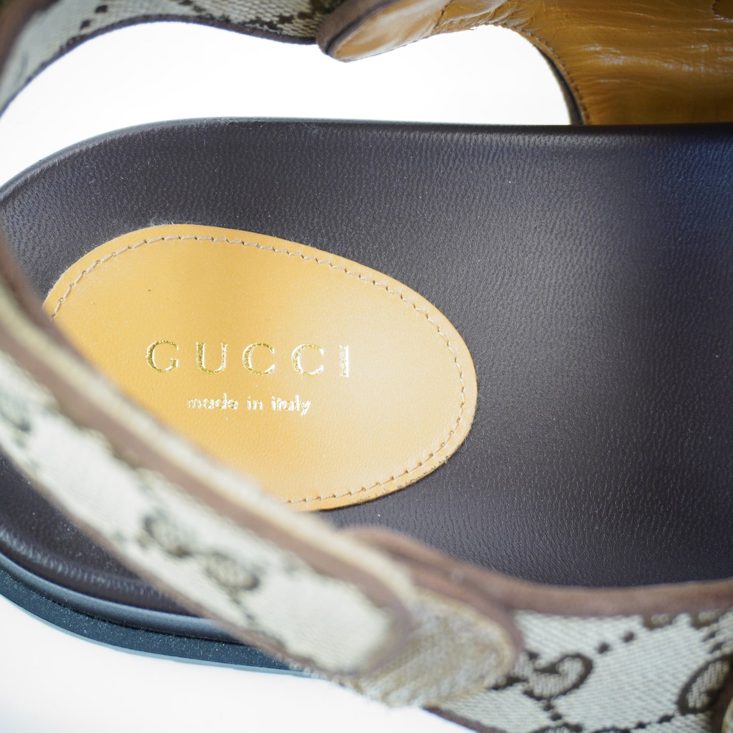 Gucci GG Canvas Sling Back Sandals size 40