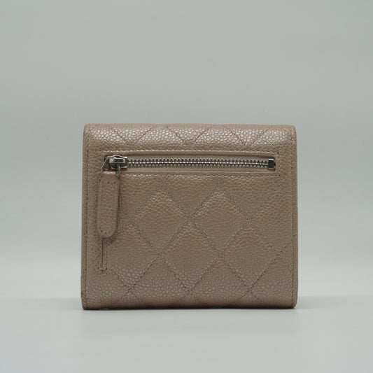 Chanel Classic Small Flap Wallet in a Beige SHW
