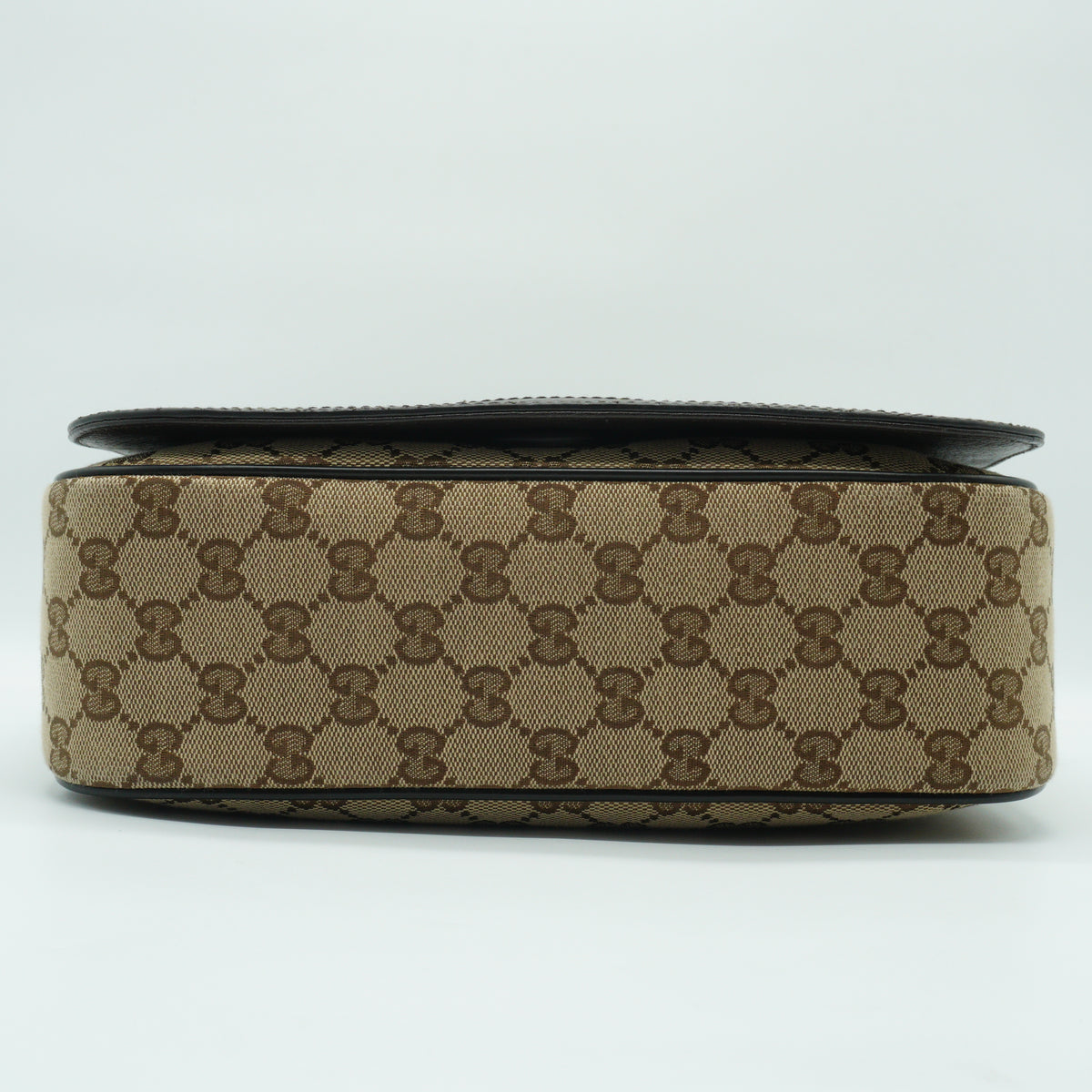 Gucci GG Canvas Flap Messenger Bag Medium SHW