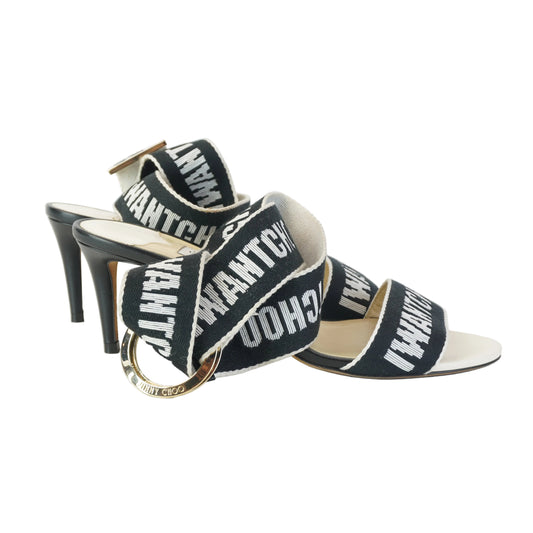 Jimmy Choo Bailey Sandals Black and White
