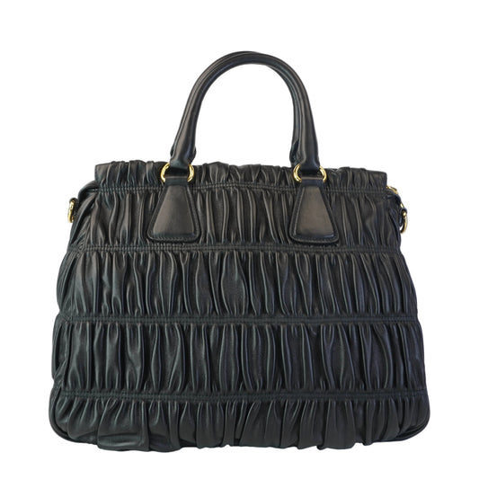 Prada Nappa Gaufre Tote Black