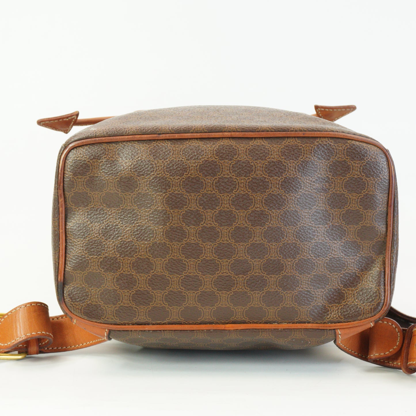 Celine Macadam Coated Canvas Backpack Brown Small GHW