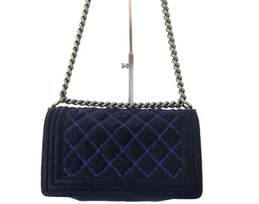 Chanel Suede Boy Flap Bag Old Medium