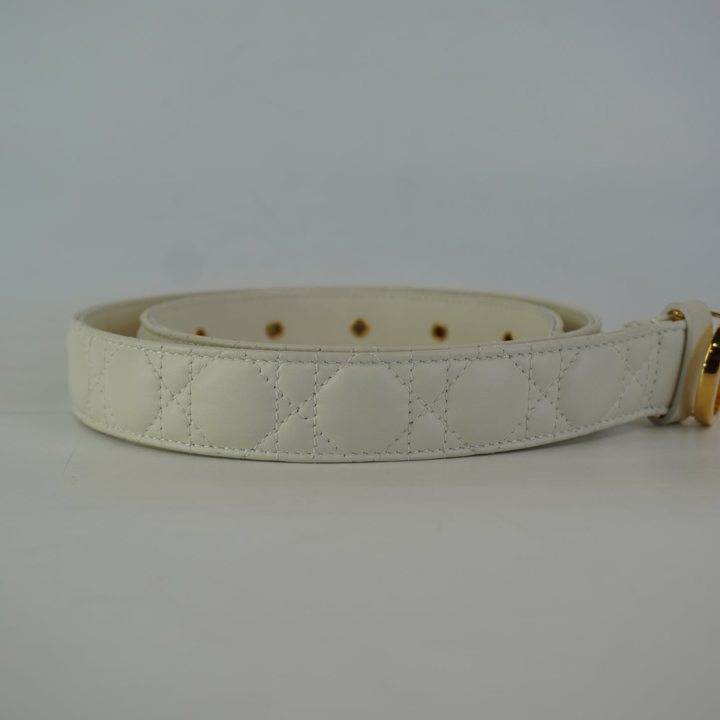 Dior 30 Montaigne Belt White