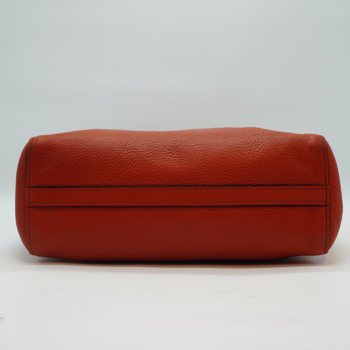 Prada Vitello Daino Open Convertible Tote Orange Medium SHW