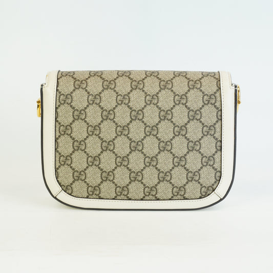 Gucci Horsebit 1955 White Trims Mini GHW