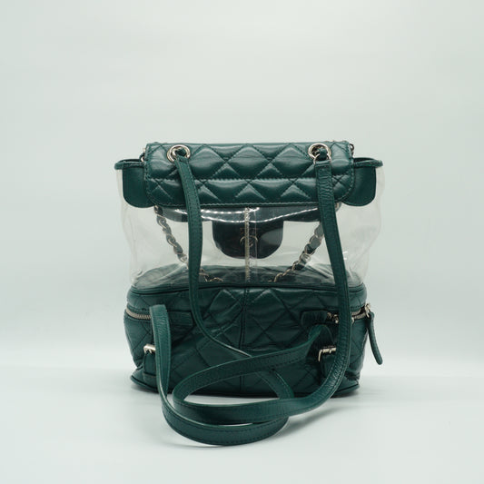 Chanel PVC Transparent Vanity Flap Back pack Small SHW