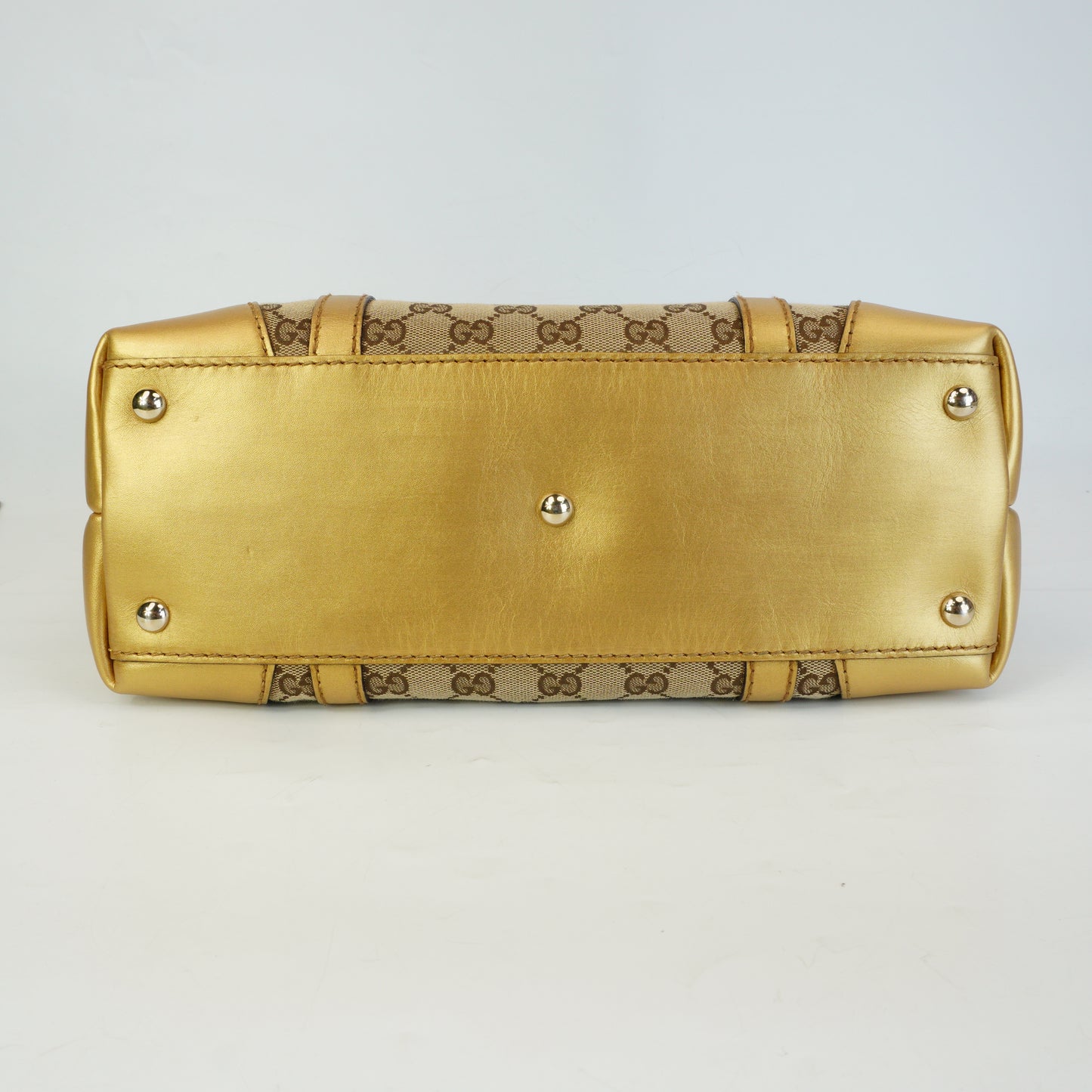 Gucci GG Canvas Lovely Heart Tote Small Gold Trims GHW