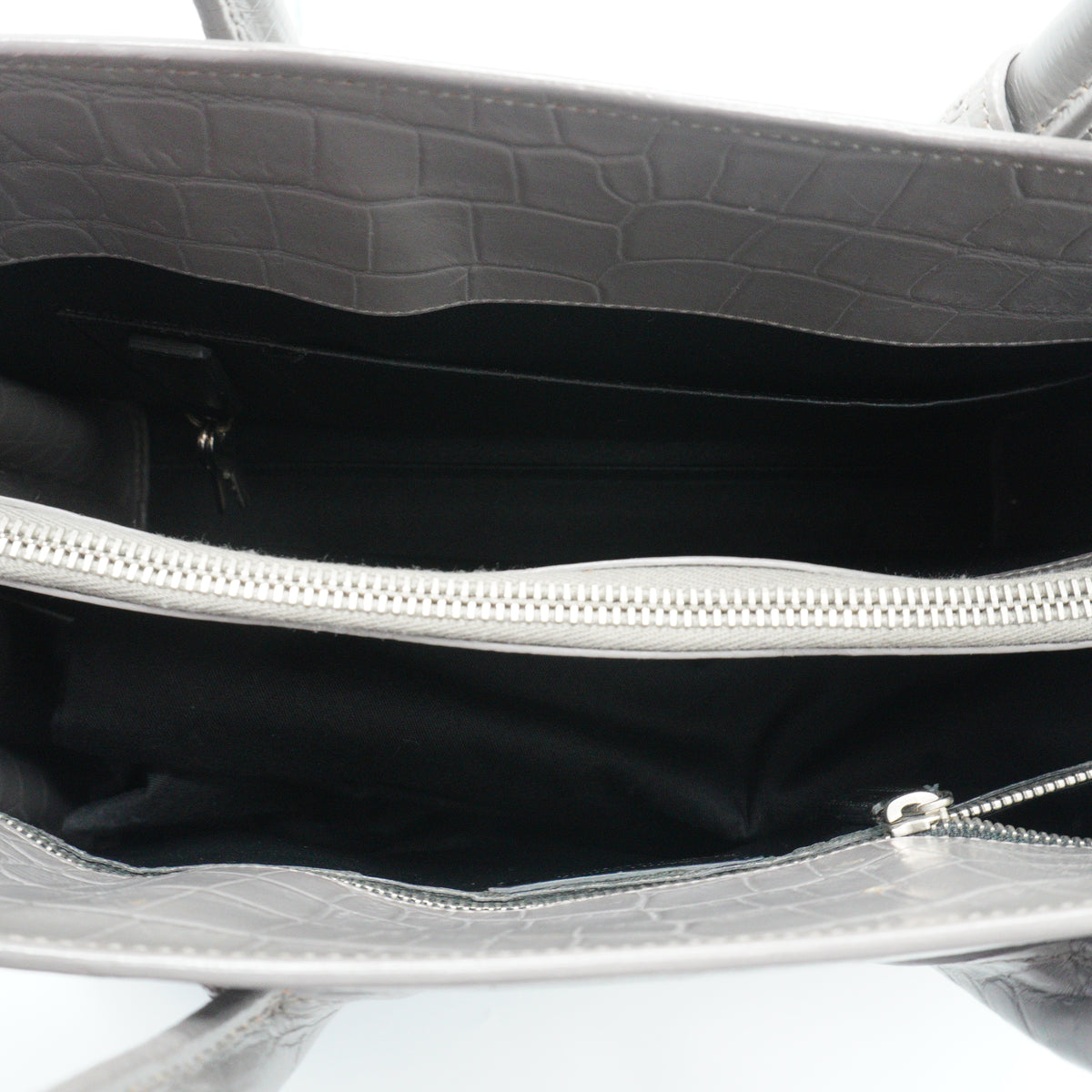 YSL Sac De Jour Grey Medium SHW