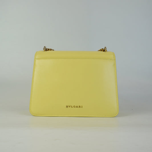 Bulgari Serpenti Forever Shoulder Bag Small Yellow GHW