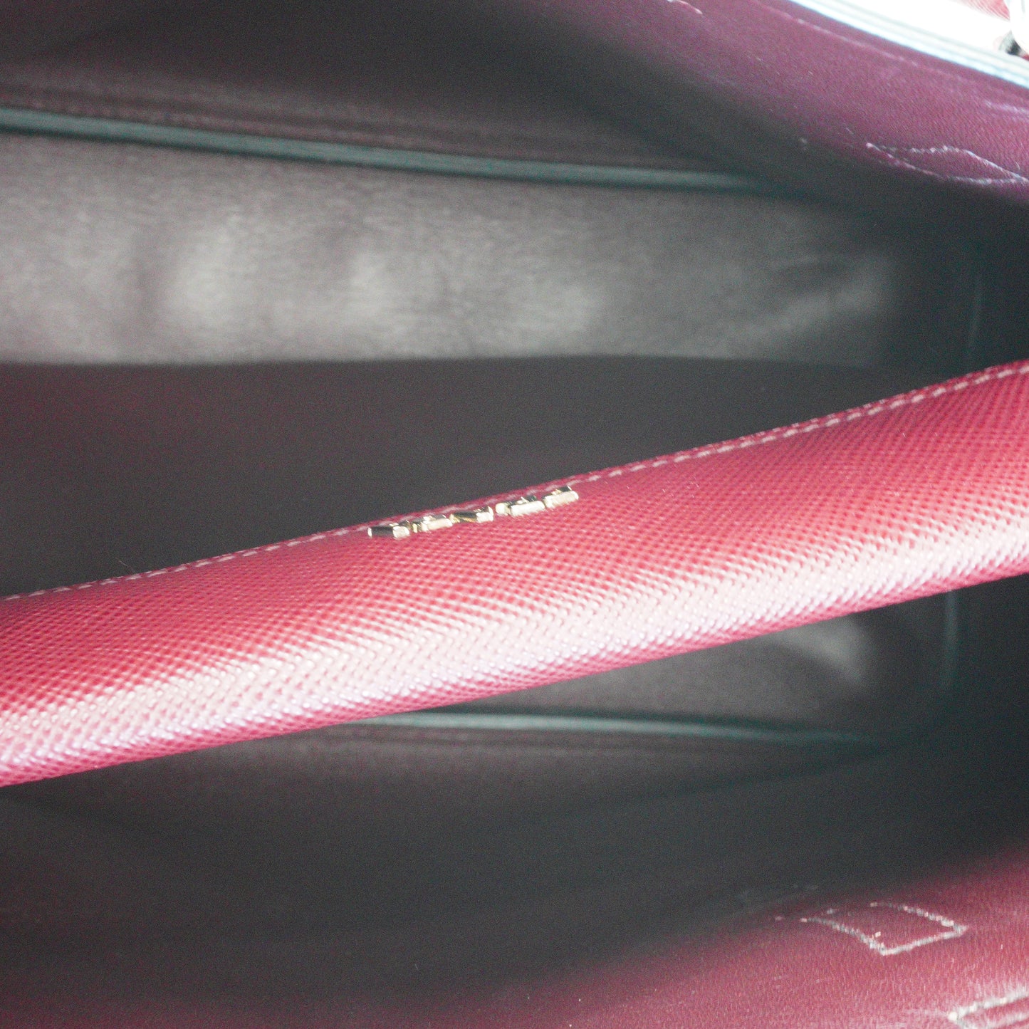 Prada Saffiano Double Tote Large Burgundy SHW