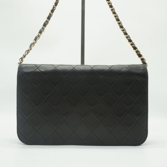 Chanel Vintage Chanel Full Flap Bag small black GHW