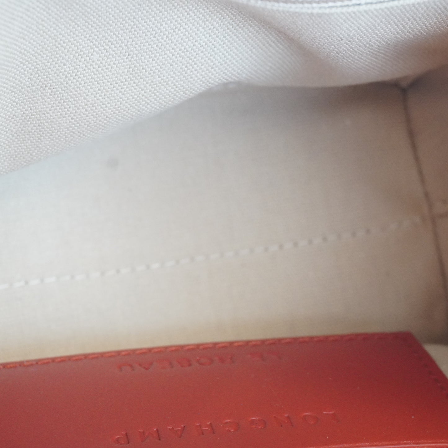 Longchamp Small Tote Red/White