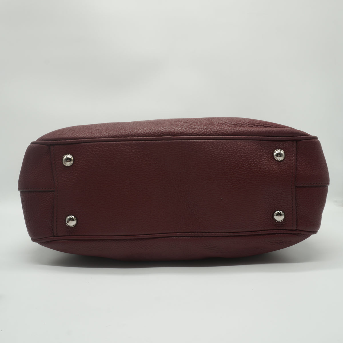 Prada Vitello Daino Bauletto Medium Burgundy SHW