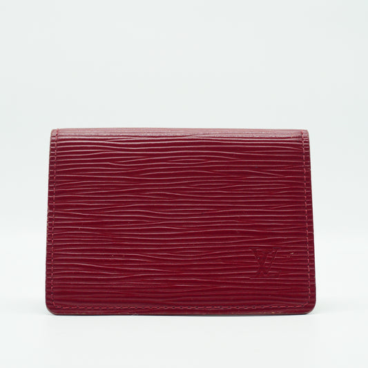 Louis Vuitton Red Epi Leather Card Holder