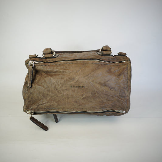 Givenchy Pandora Medium Crinkled Textured Brown SHW