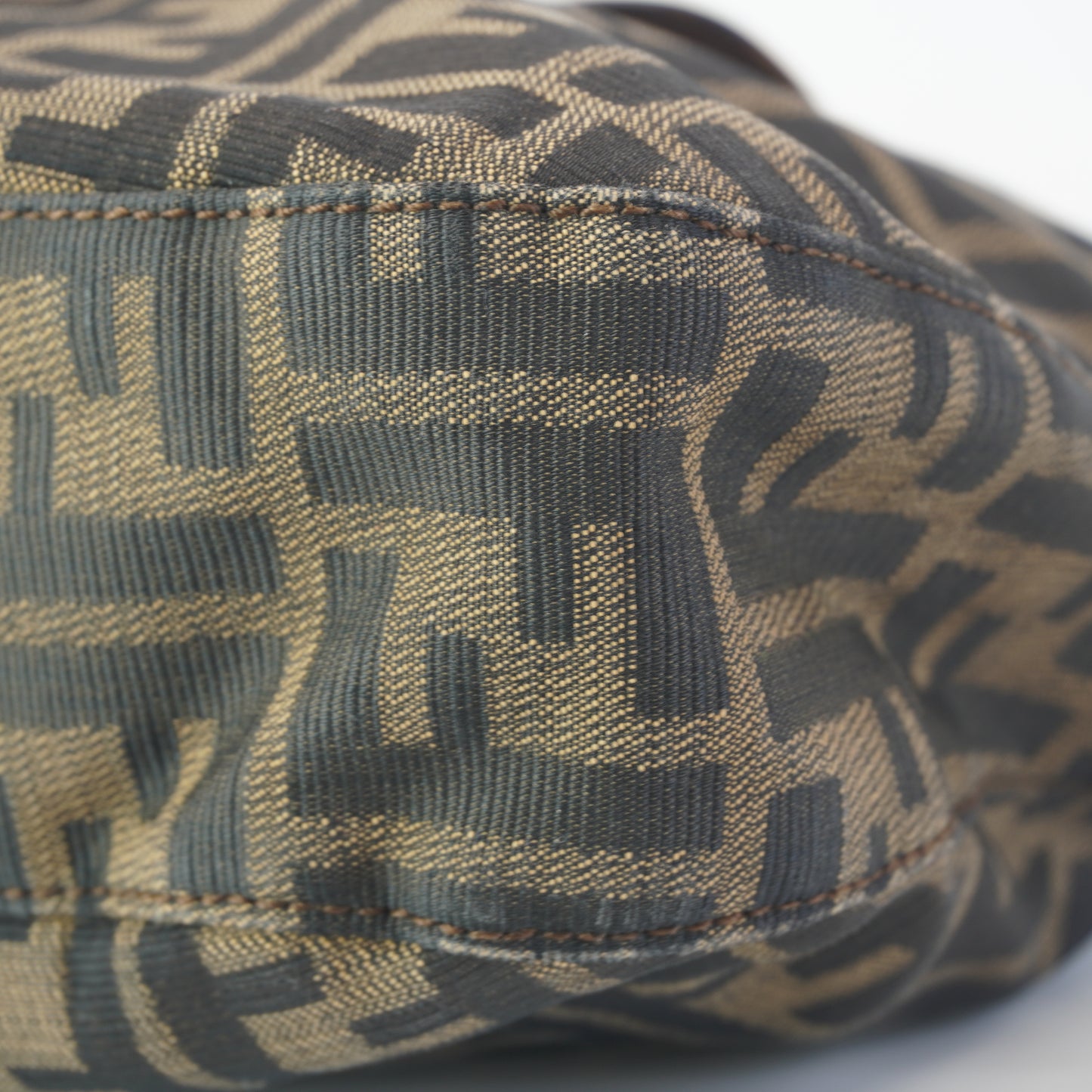 Fendi Zucca Shoulder Bag Brown and Black