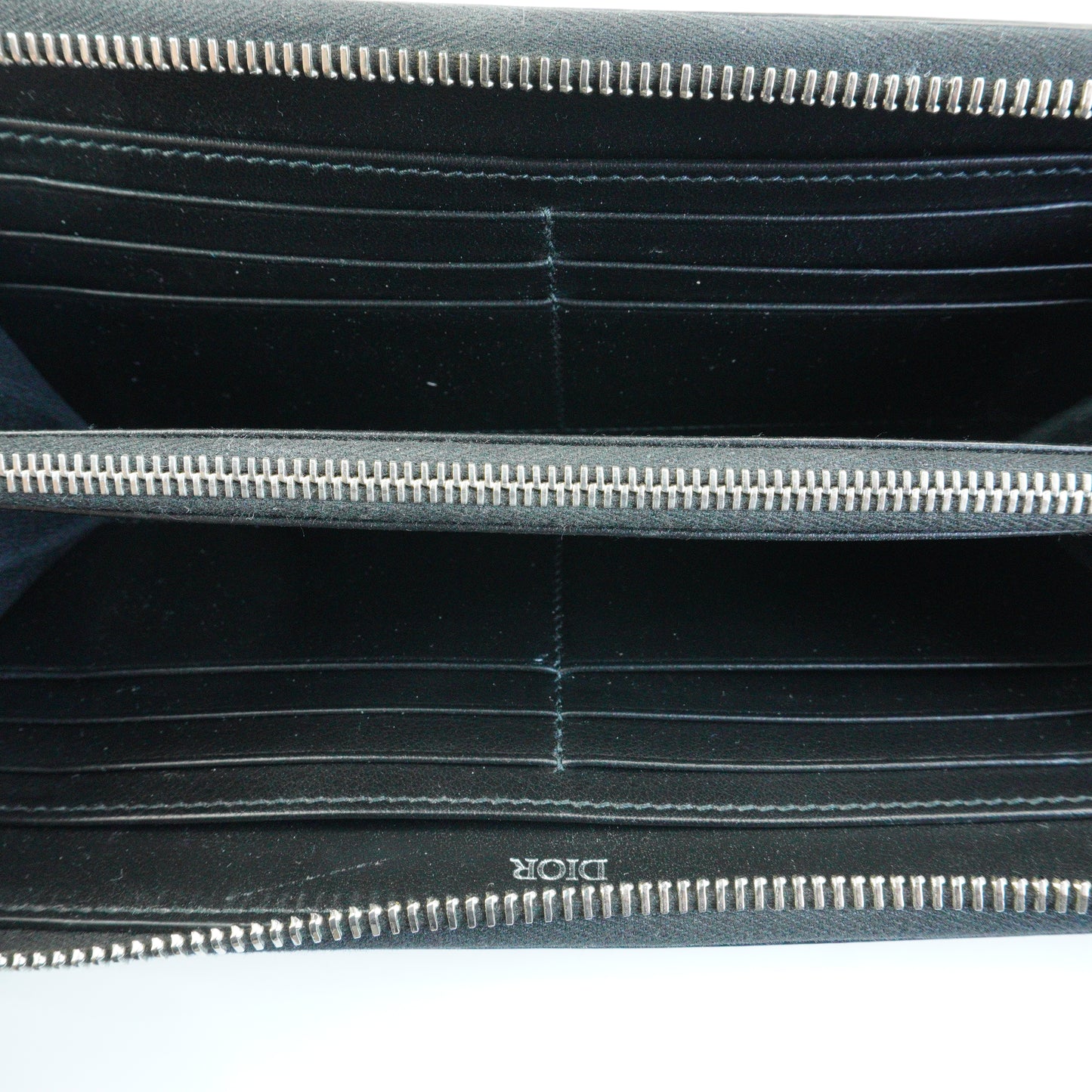 Dior Oblique Galaxy Zipped Long Wallet Black
