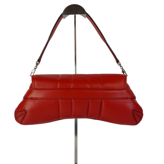 Gucci Horsebit Chain Shoulder Bag Red
