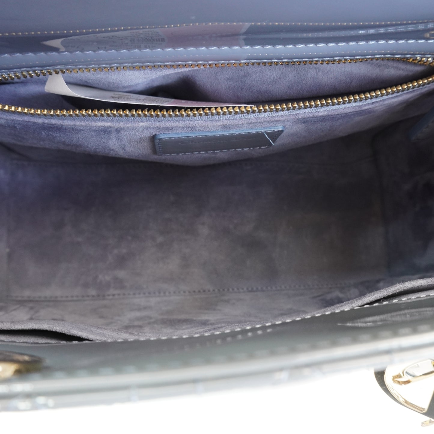 Dior Lady Dior Gray Patent