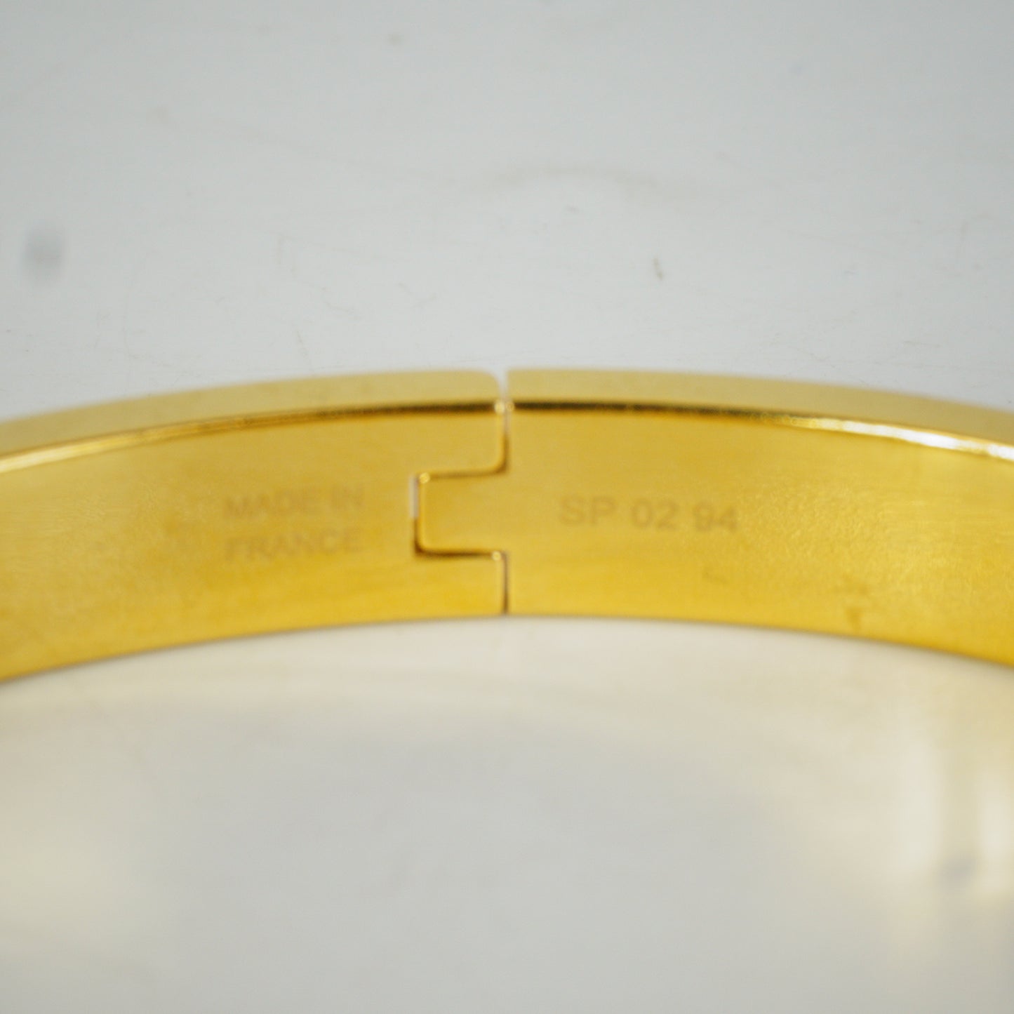 Hermes Minniclic Kelly Bracelet gray&gold