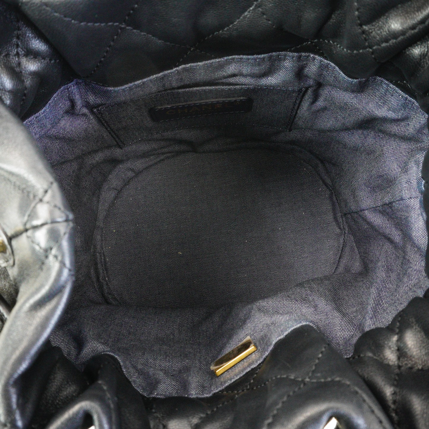 Chanel Bucket Black GHW Small