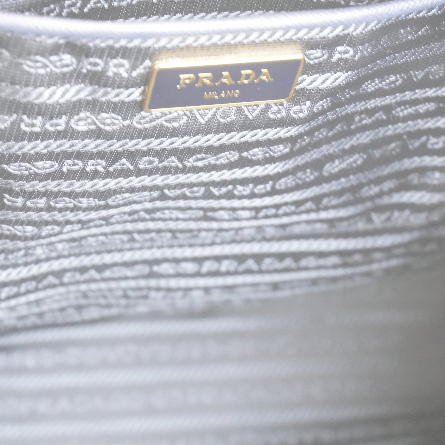 Prada Tessuto Nylon Saffiano Tote Large Navy Blue GHW