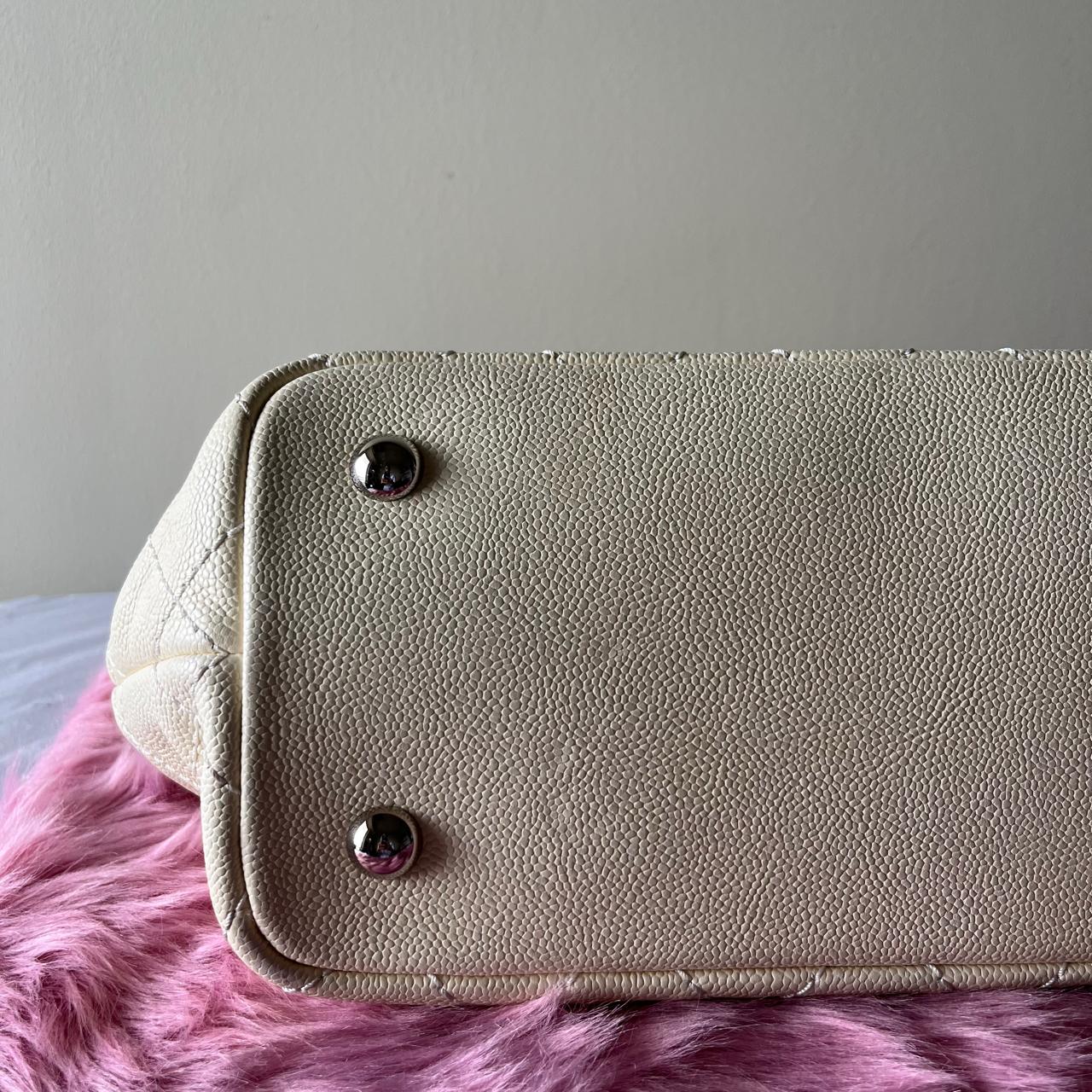 Chanel Daily Shopping Tote Dirty White β 11"H x 14.2"L x 5.1"W
