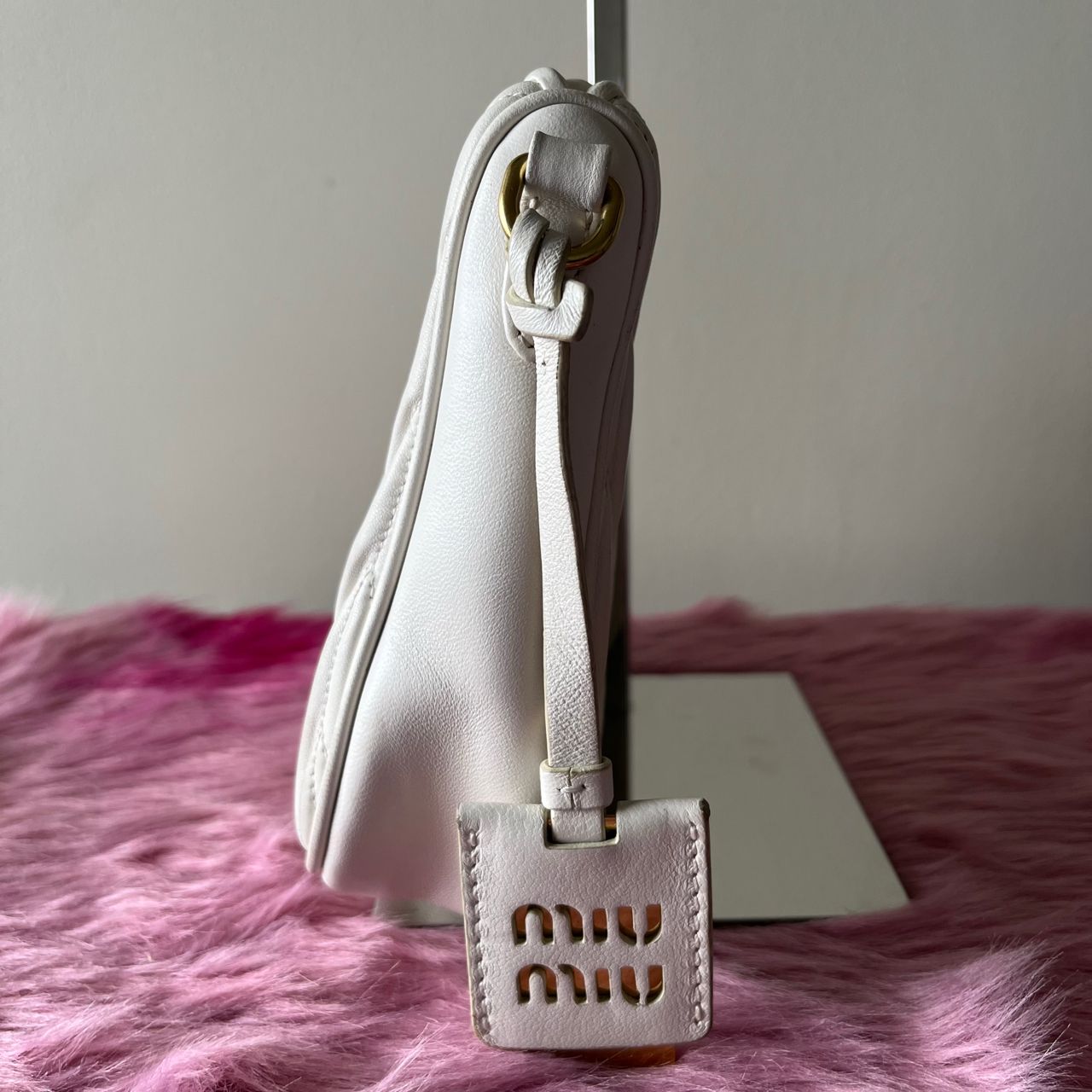Miu Miu White Crossbody β 5.9"H x 8.7"L x 2.4"W