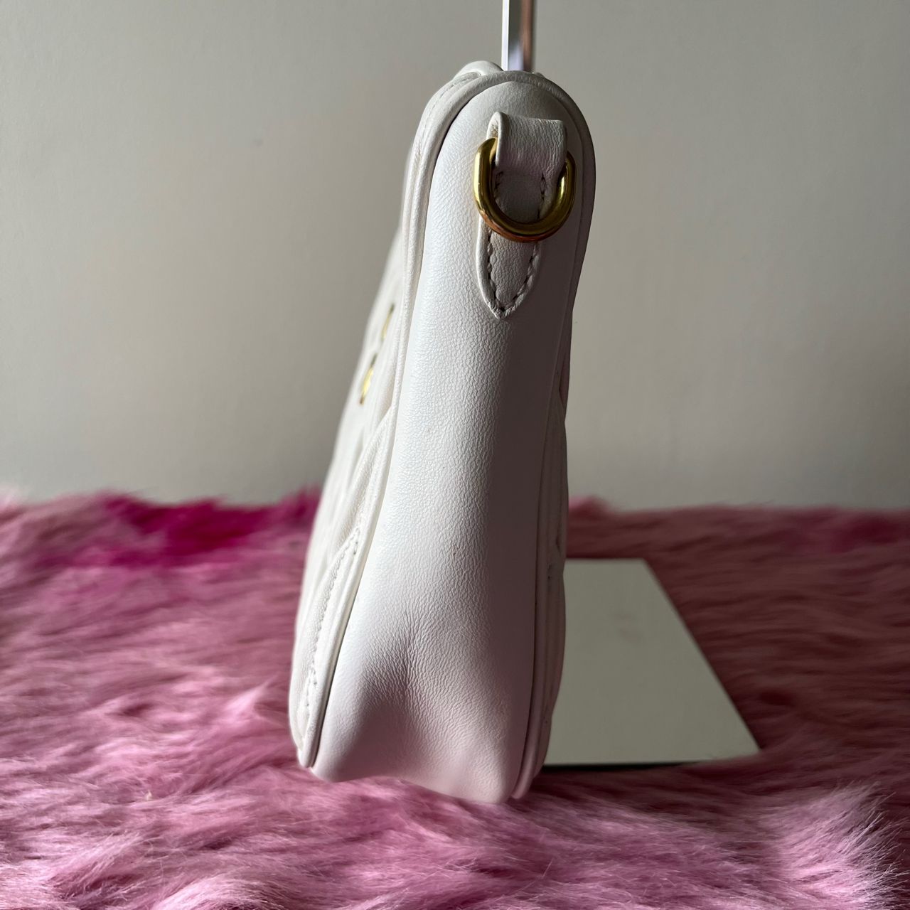 Miu Miu White Crossbody β 5.9"H x 8.7"L x 2.4"W