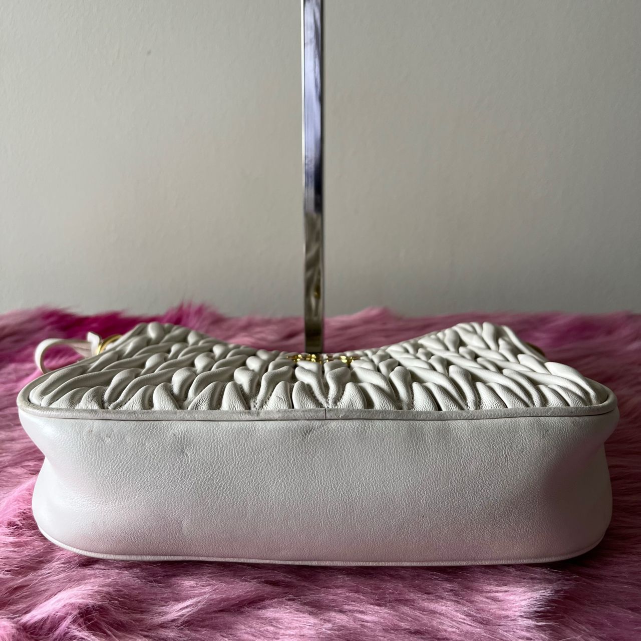 Miu Miu White Crossbody β 5.9"H x 8.7"L x 2.4"W
