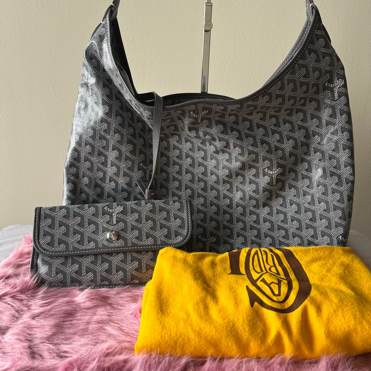 Goyard Bohème Shoulder Bag Gray – 11"H x 15"L x 5"W