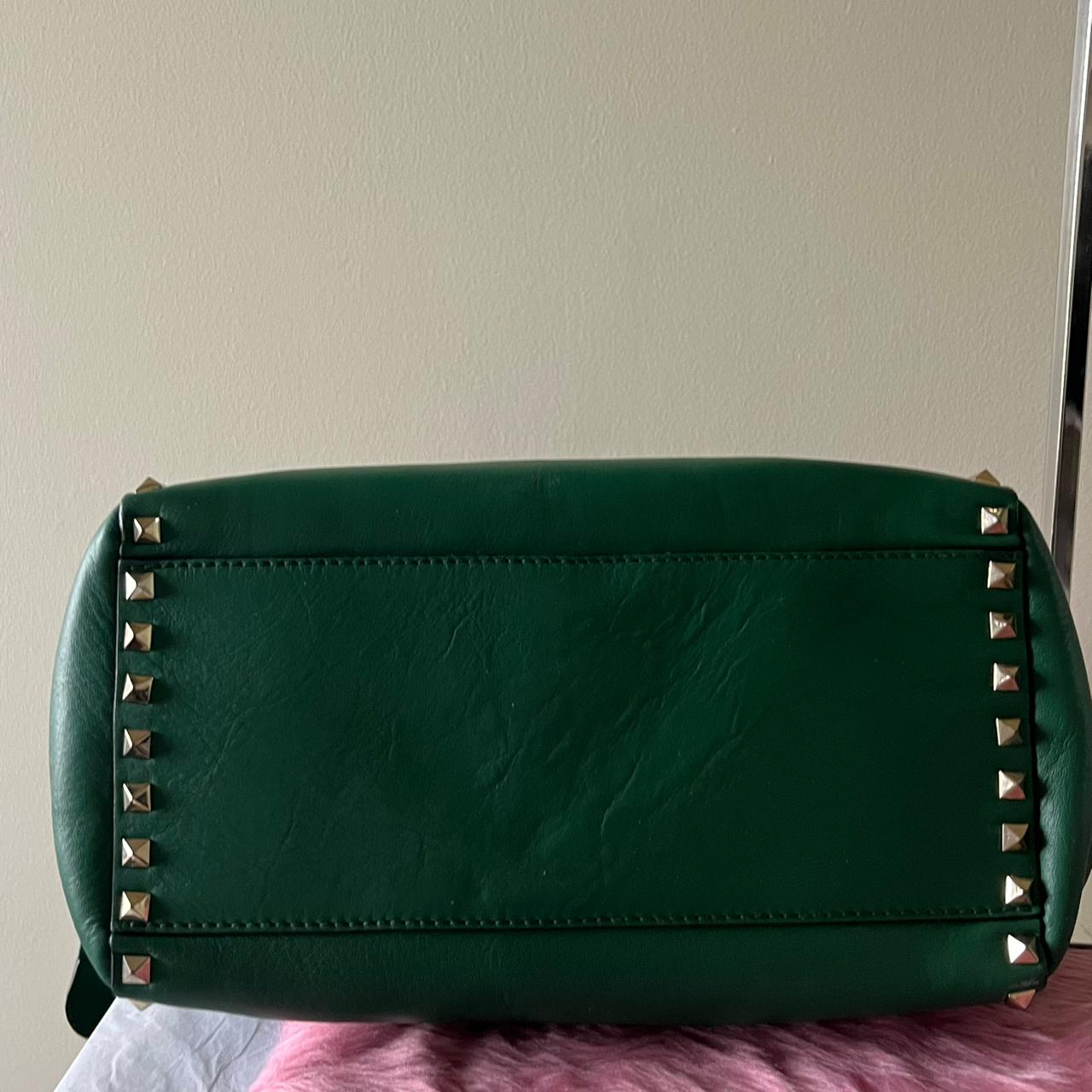 Valentino Garavani Rockstud Green β 6"H x 9"L x 2.5"W