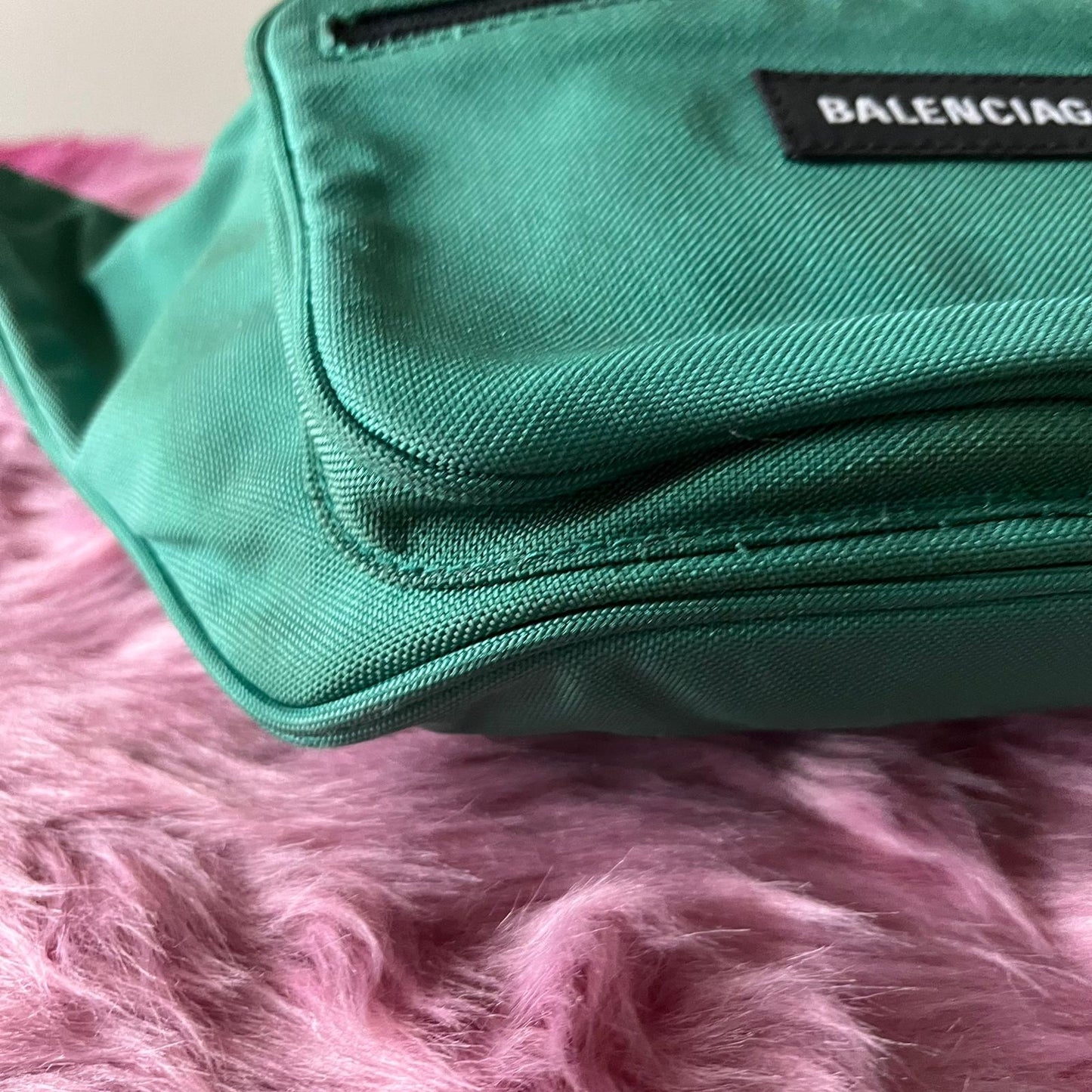 Balenciaga Explorer Belt Bag Green โ 6.7"H x 13.4"L x 2.8"W
