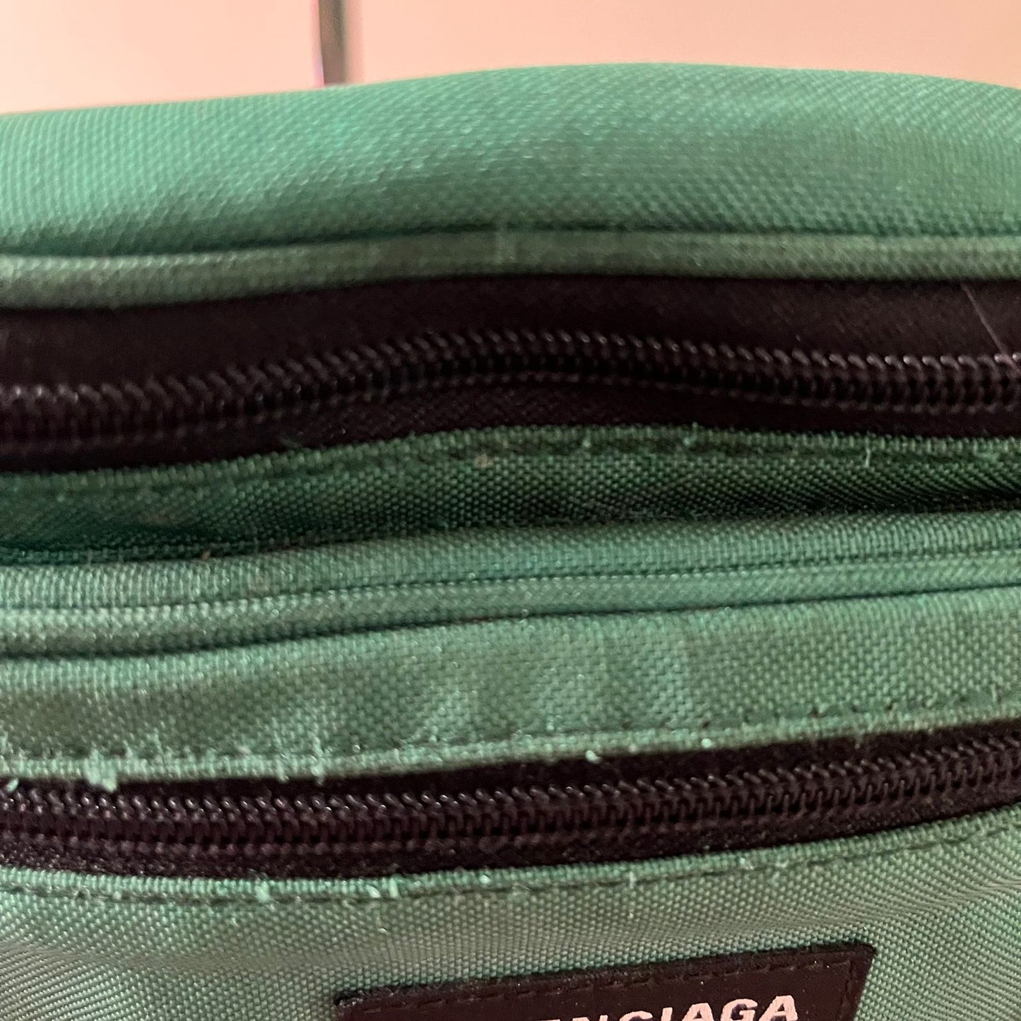 Balenciaga Explorer Belt Bag Green โ 6.7"H x 13.4"L x 2.8"W