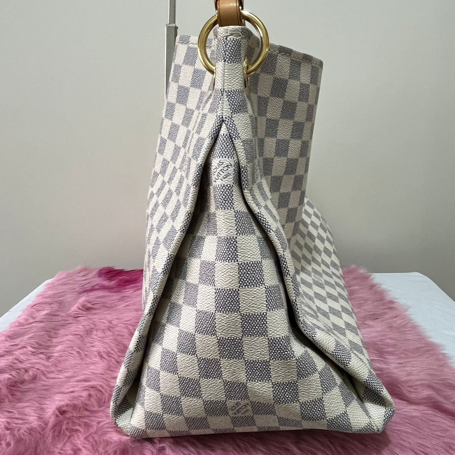 Louis Vuitton Artsy MM Damier Azur β 12.6"H x 16.3"L x 6.7"W