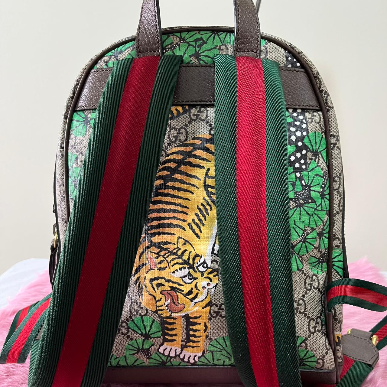Gucci Bengal Tiger Backpack β 16"H x 12"L x 5"W
