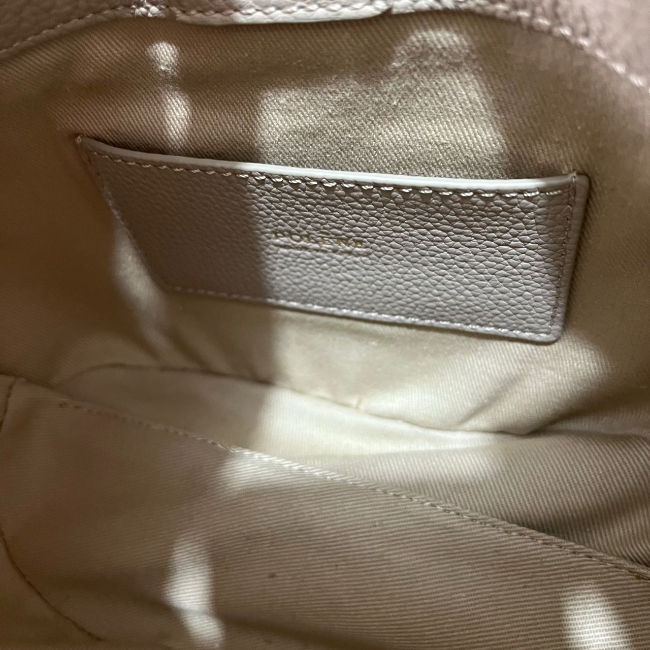 Polène Beri Taupe – 7.5"H x 9.4"L x 3.5"W